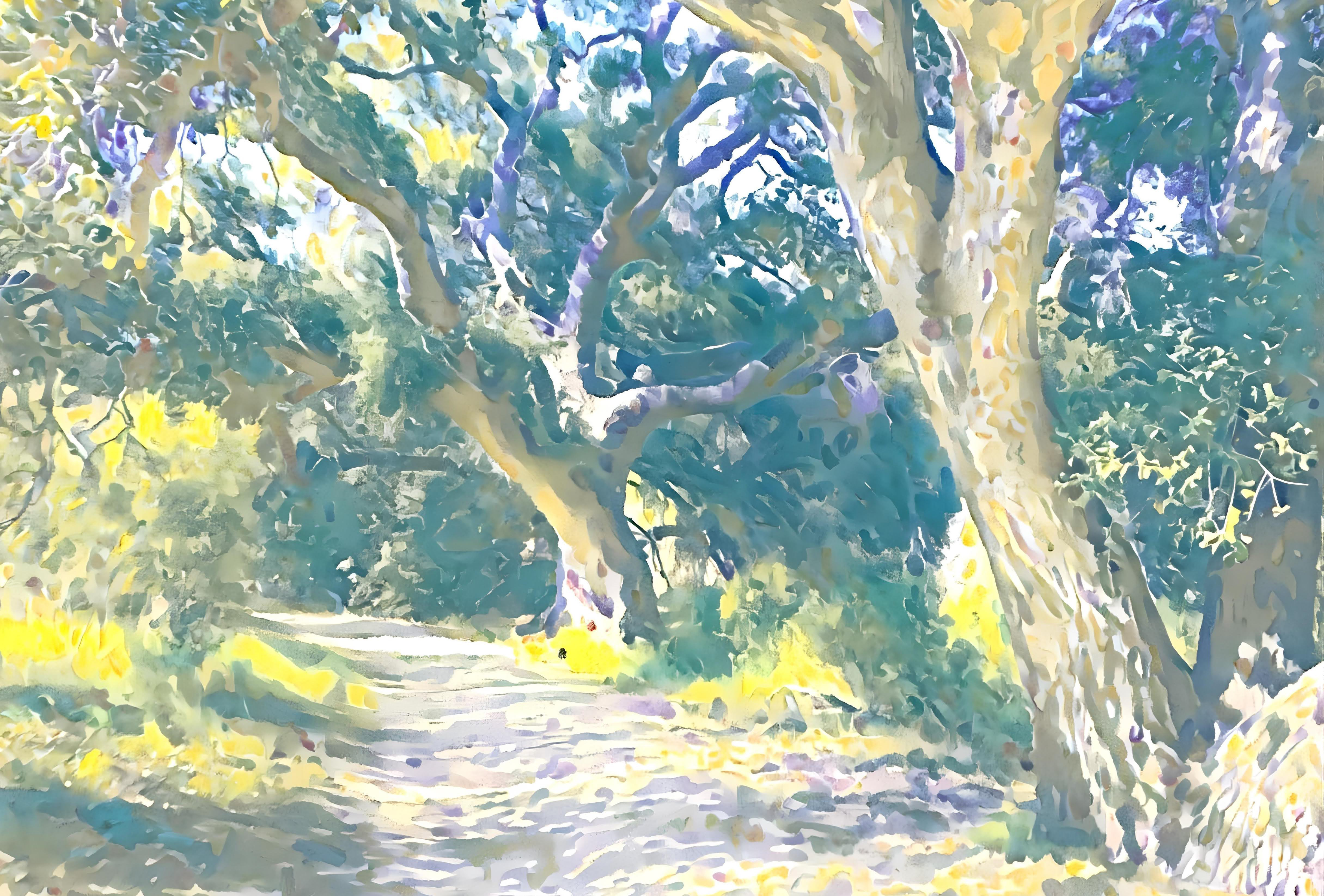 watercolor trees